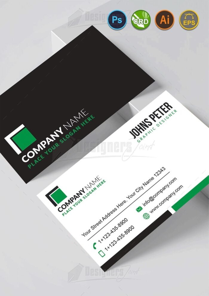 Simple Business Cards Green