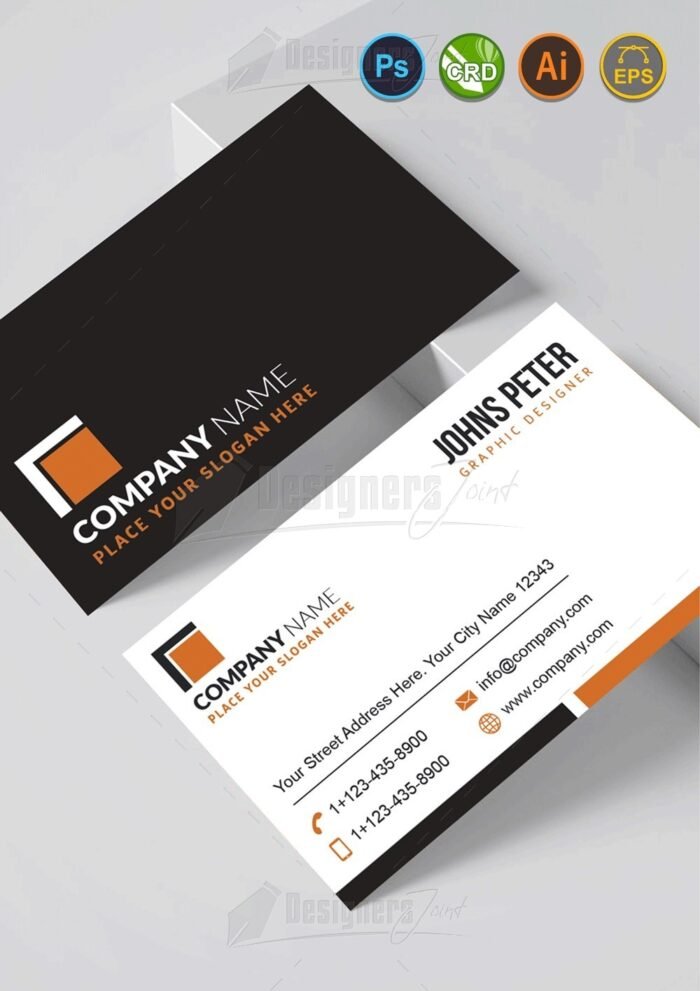 Simple Business Cards Orange