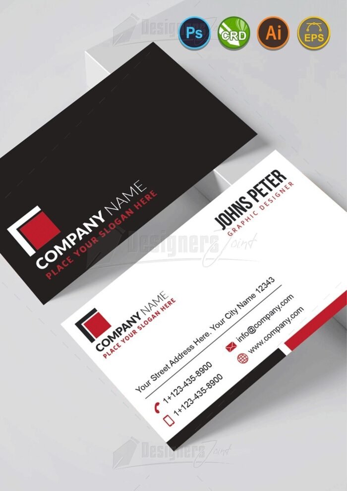 Simple Business Cards Red