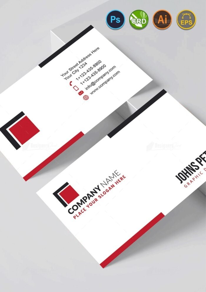 simple business card red 1