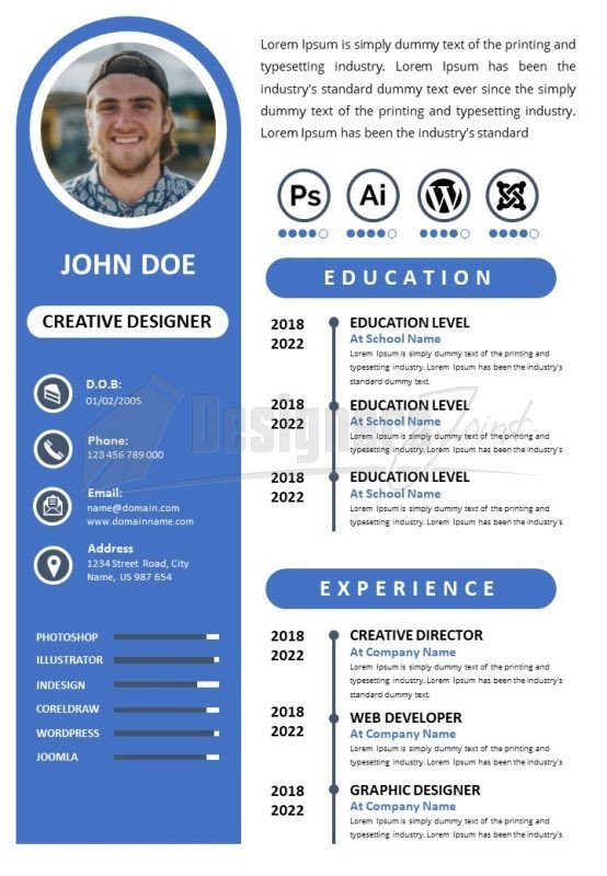 CV/Resume Template (PowerPoint) | DesignersJoint.Com