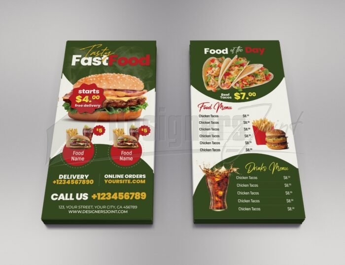 Fast Food Restaurant Menu DL Flyer
