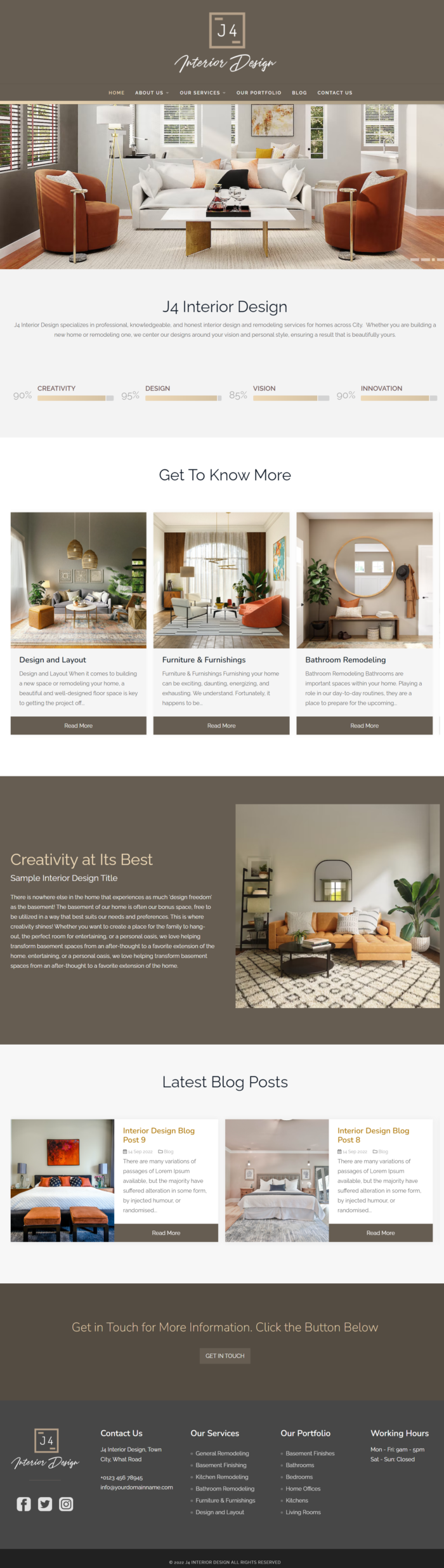 J4 Interior Design Joomla 4 Website