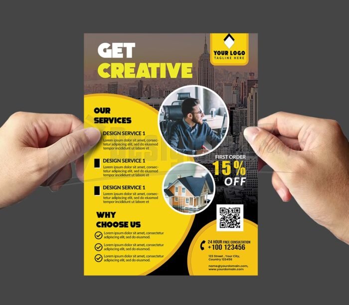 Get Creative Corporate Flyer PSD Template