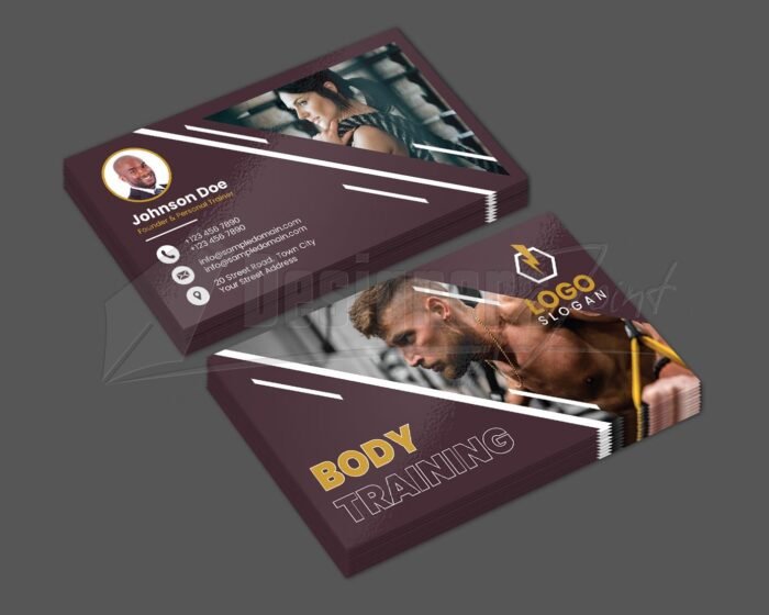 Fitness Gym Center Promotion Business Card Template2