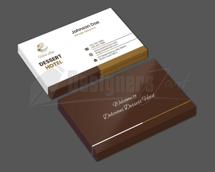 Hotel/Restaurant Business Card Illustrator Template, Restaurant Business Card Illustrator Template
