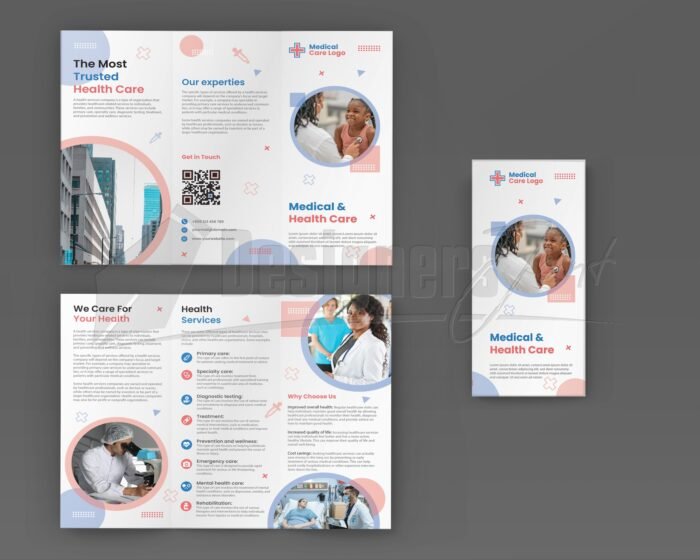 Medical Care Tri-Fold Brochure Template
