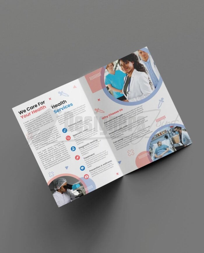 Medical & Health Care Bi-Fold Brochure Template